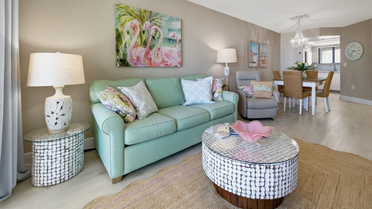Jeff and Gina Properties - Ocean Trillium 502 - New Smyrna Beach - 1 BR - 1 BA - Beach Views - next door to Chase's on the Beach